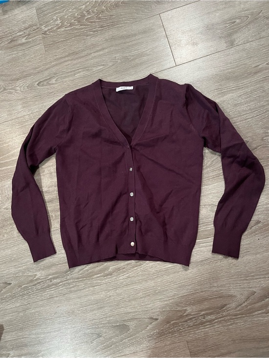 Ricki's Sweaters - Ricki's Small Women's eggplant V-Neck Button Cardigan Sweater.